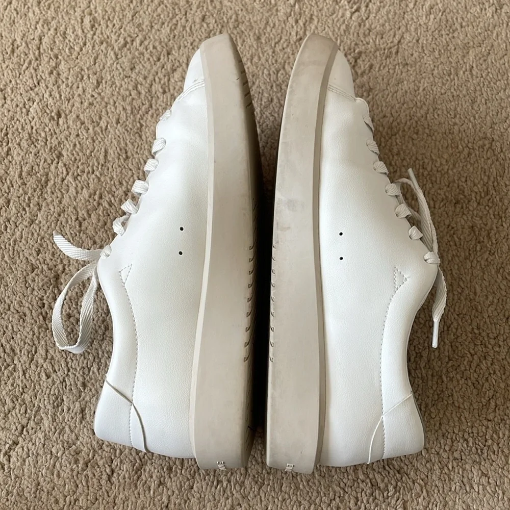 Everlane ReLeather White Sneakers Unisex Minimalist W’s 9.5 M’s 7.5 Shoes Casual